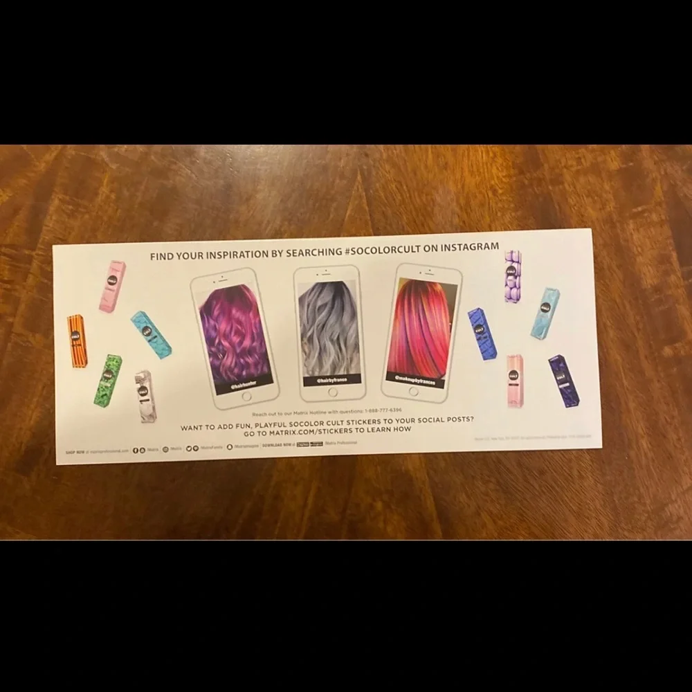 Matrix Socolor Cult References Quick Guide